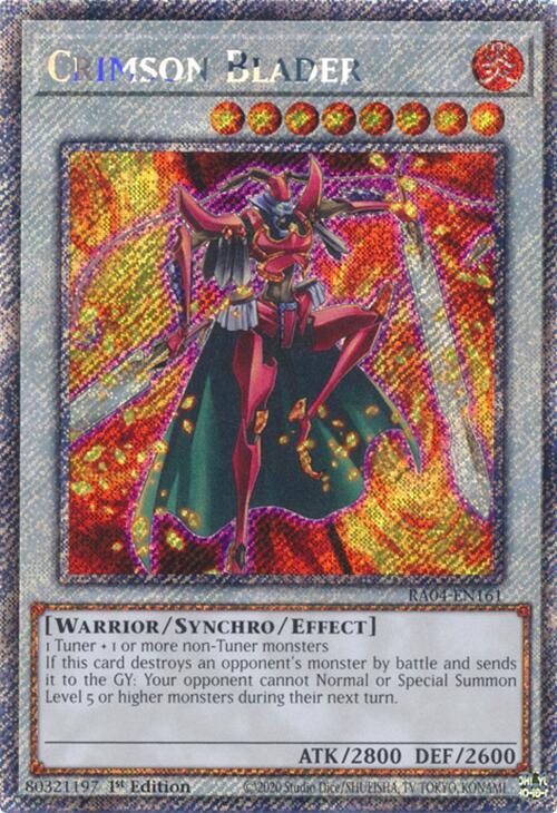 Crimson Blader [RA04-EN161] Platinum Secret Rare | RetroPlay Games