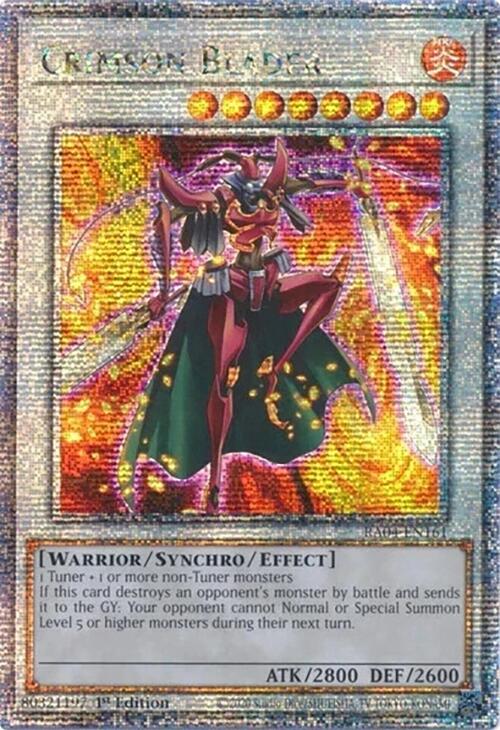 Crimson Blader [RA04-EN161] Quarter Century Secret Rare | RetroPlay Games