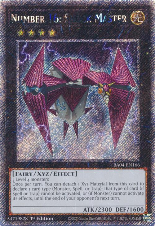 Number 16: Shock Master [RA04-EN166] Platinum Secret Rare | RetroPlay Games