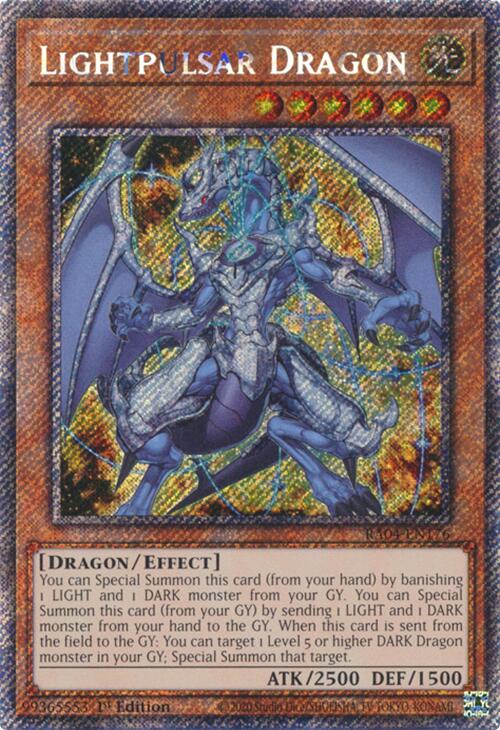 Lightpulsar Dragon [RA04-EN176] Platinum Secret Rare | RetroPlay Games