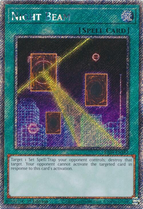 Night Beam [RA04-EN182] Platinum Secret Rare | RetroPlay Games