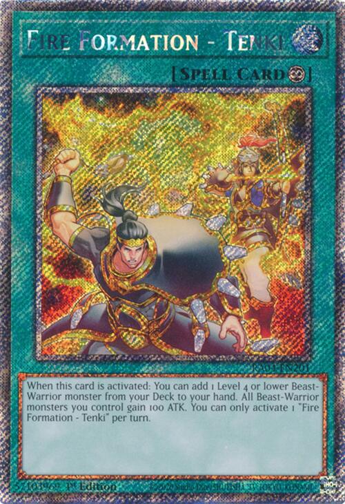 Fire Formation - Tenki [RA04-EN201] Platinum Secret Rare | RetroPlay Games