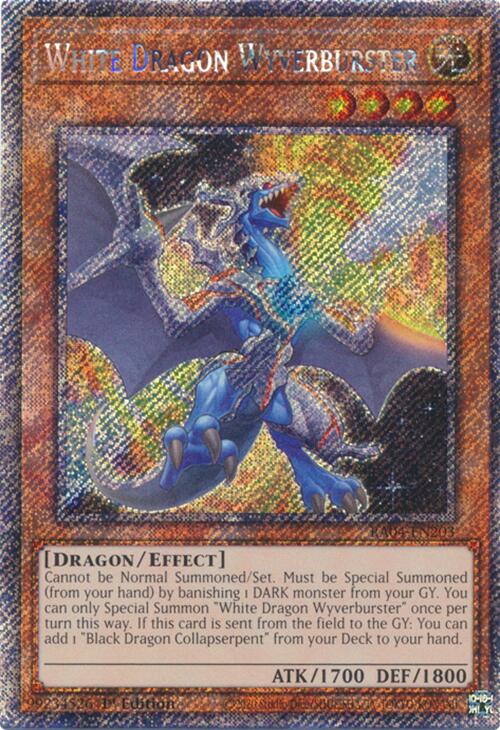 White Dragon Wyverburster [RA04-EN203] Platinum Secret Rare | RetroPlay Games