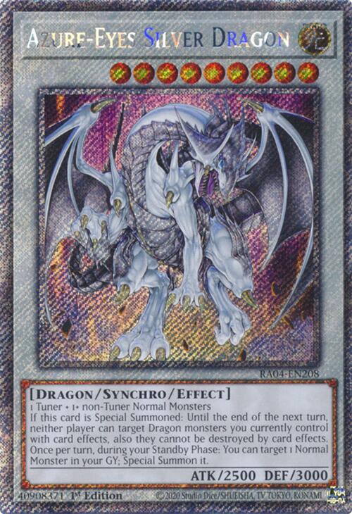 Azure-Eyes Silver Dragon [RA04-EN208] Platinum Secret Rare | RetroPlay Games