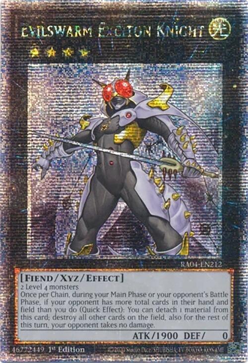Evilswarm Exciton Knight [RA04-EN212] Quarter Century Secret Rare | RetroPlay Games