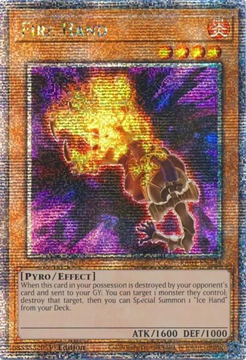 Fire Hand [RA04-EN224] Quarter Century Secret Rare | RetroPlay Games