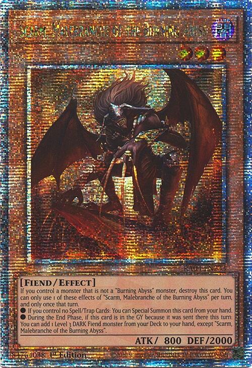 Scarm, Malebranche of the Burning Abyss [RA04-EN233] Quarter Century Secret Rare | RetroPlay Games