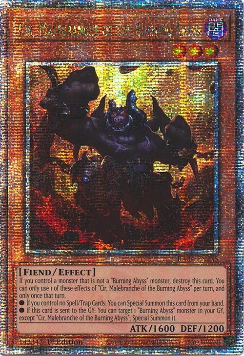 Cir, Malebranche of the Burning Abyss [RA04-EN235] Quarter Century Secret Rare | RetroPlay Games