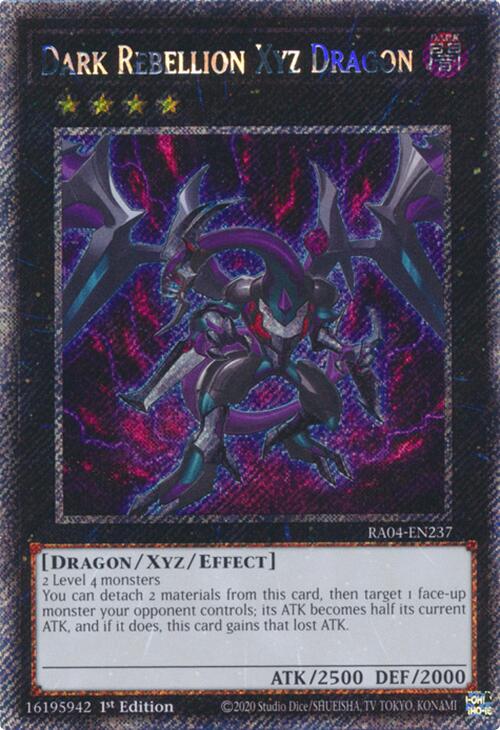 Dark Rebellion Xyz Dragon [RA04-EN237] Platinum Secret Rare | RetroPlay Games
