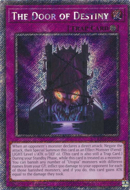 The Door of Destiny [RA04-EN240] Platinum Secret Rare | RetroPlay Games