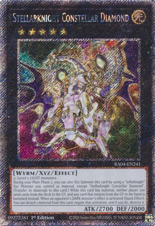 Stellarknight Constellar Diamond [RA04-EN241] Platinum Secret Rare | RetroPlay Games
