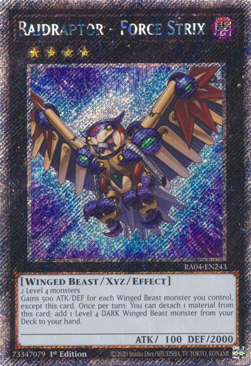 Raidraptor - Force Strix [RA04-EN243] Platinum Secret Rare | RetroPlay Games