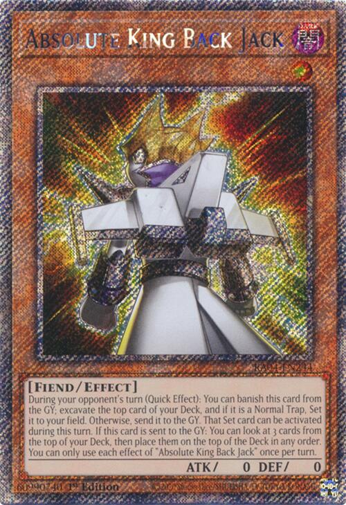 Absolute King Back Jack [RA04-EN244] Platinum Secret Rare | RetroPlay Games