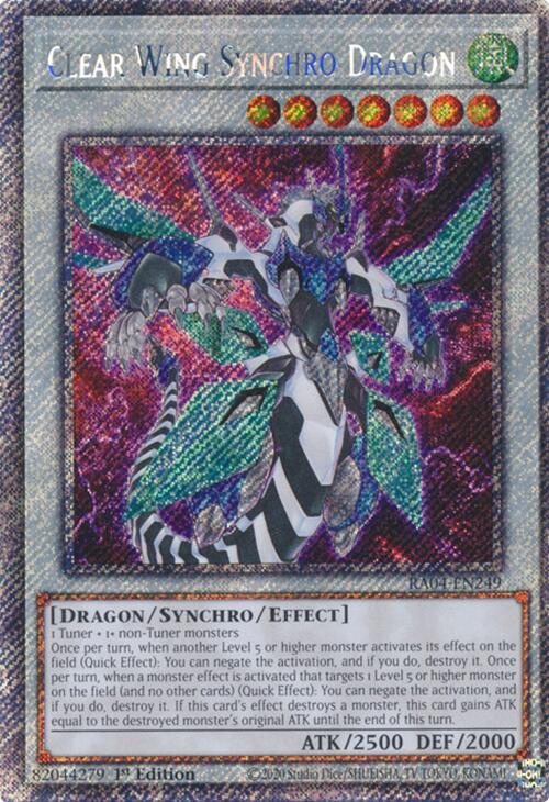 Clear Wing Synchro Dragon [RA04-EN249] Platinum Secret Rare | RetroPlay Games