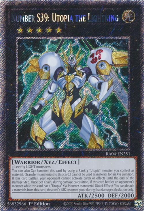 Number S39: Utopia the Lightning [RA04-EN251] Platinum Secret Rare | RetroPlay Games