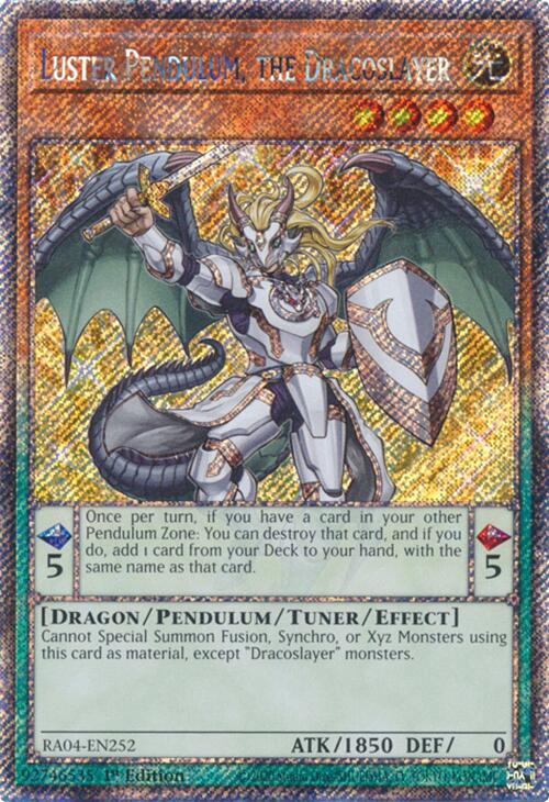 Luster Pendulum, the Dracoslayer [RA04-EN252] Platinum Secret Rare | RetroPlay Games