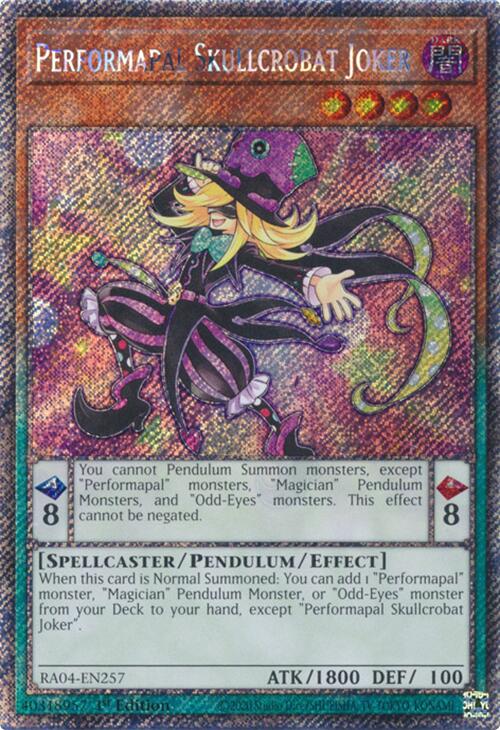 Performapal Skullcrobat Joker [RA04-EN257] Platinum Secret Rare | RetroPlay Games