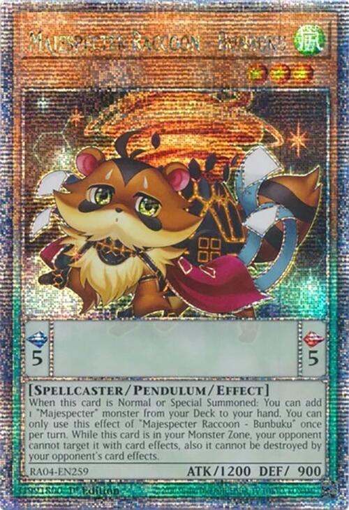 Majespecter Raccoon - Bunbuku [RA04-EN259] Quarter Century Secret Rare | RetroPlay Games