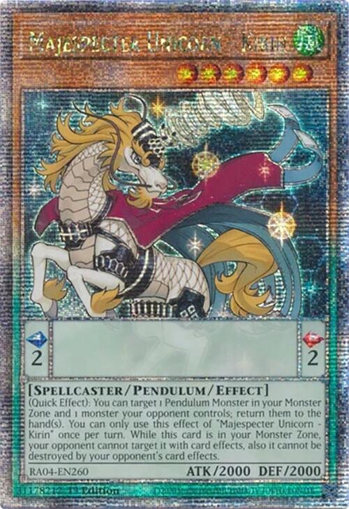 Majespecter Unicorn - Kirin [RA04-EN260] Quarter Century Secret Rare | RetroPlay Games