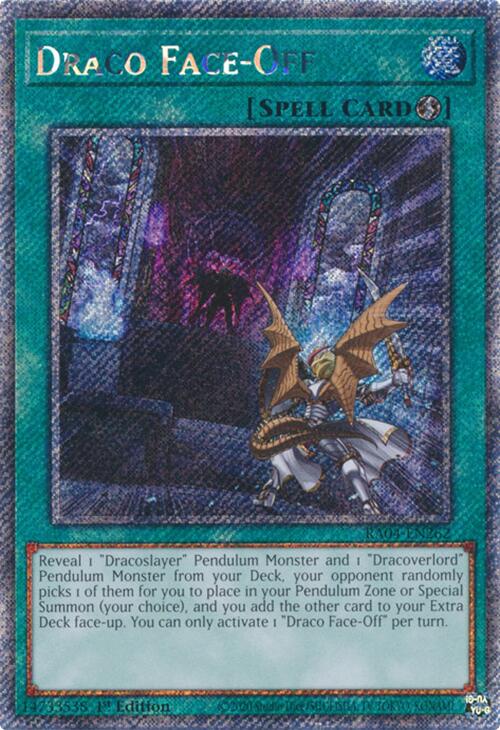Draco Face-Off [RA04-EN262] Platinum Secret Rare | RetroPlay Games