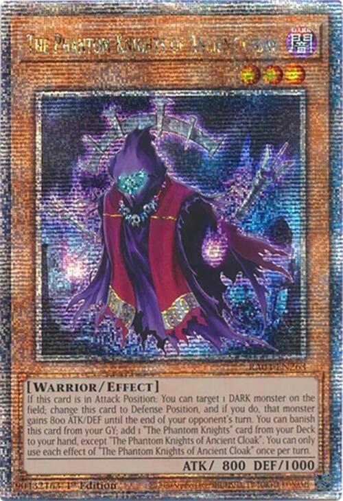 The Phantom Knights of Ancient Cloak [RA04-EN263] Quarter Century Secret Rare | RetroPlay Games