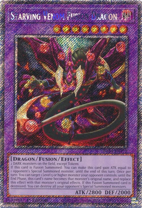 Starving Venom Fusion Dragon [RA04-EN272] Platinum Secret Rare | RetroPlay Games