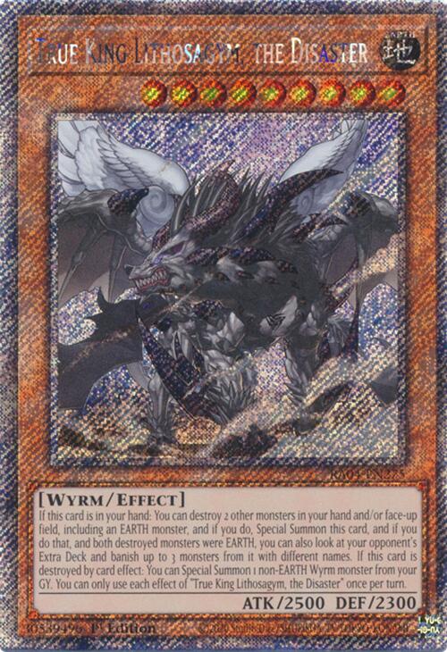 True King Lithosagym, the Disaster [RA04-EN275] Platinum Secret Rare | RetroPlay Games