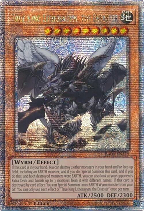 True King Lithosagym, the Disaster [RA04-EN275] Quarter Century Secret Rare | RetroPlay Games