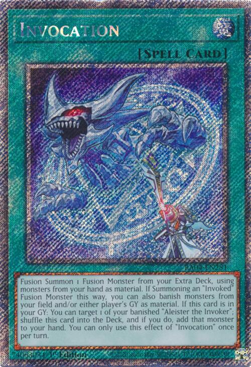 Invocation [RA04-EN281] Platinum Secret Rare | RetroPlay Games