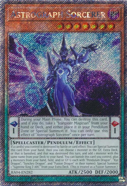 Astrograph Sorcerer [RA04-EN282] Platinum Secret Rare | RetroPlay Games