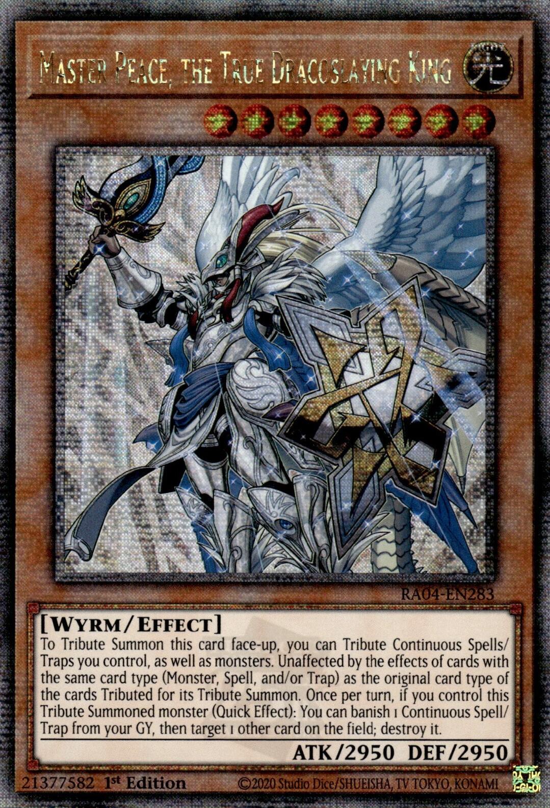 Master Peace, the True Dracoslaying King [RA04-EN283] Quarter Century Secret Rare | RetroPlay Games