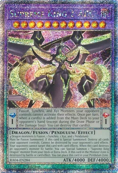 Supreme King Z-ARC [RA04-EN284] Quarter Century Secret Rare | RetroPlay Games