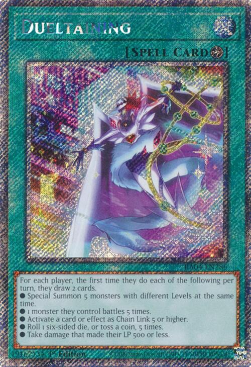 Dueltaining [RA04-EN286] Platinum Secret Rare | RetroPlay Games