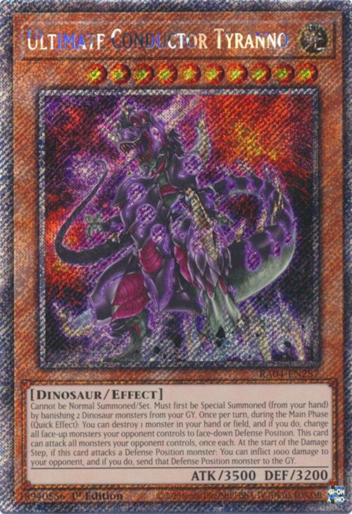 Ultimate Conductor Tyranno [RA04-EN287] Platinum Secret Rare | RetroPlay Games