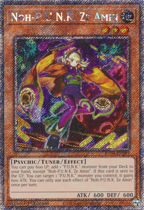 Noh-P.U.N.K. Ze Amin [RA04-EN293] Platinum Secret Rare | RetroPlay Games
