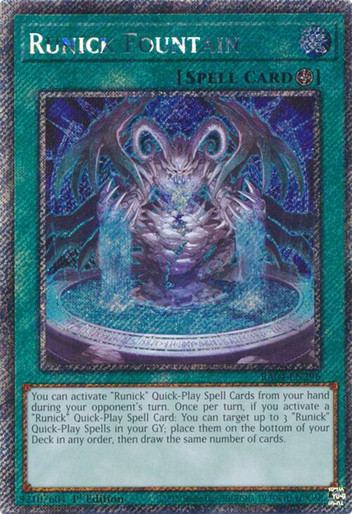 Runick Fountain [RA04-EN296] Platinum Secret Rare | RetroPlay Games