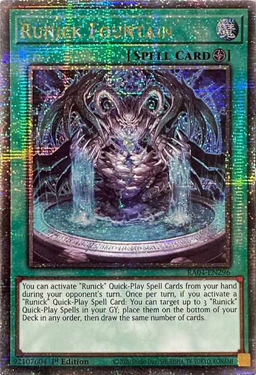 Runick Fountain [RA04-EN296] Quarter Century Secret Rare | RetroPlay Games