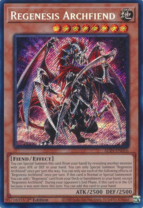 Regenesis Archfiend [ALIN-EN016] Secret Rare | RetroPlay Games