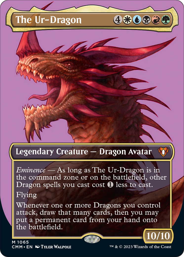 The Ur-Dragon (Borderless Textured Foil Frame Break) [Commander Masters] | RetroPlay Games