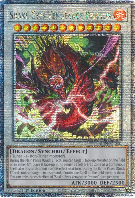 Snake-Eyes Vengeance Dragon [ALIN-EN040] Quarter Century Secret Rare | RetroPlay Games