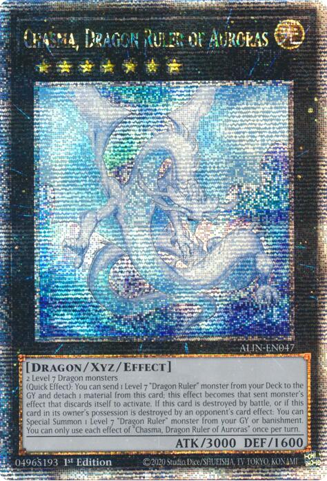 Chasma, Dragon Ruler of Auroras [ALIN-EN047] Quarter Century Secret Rare | RetroPlay Games