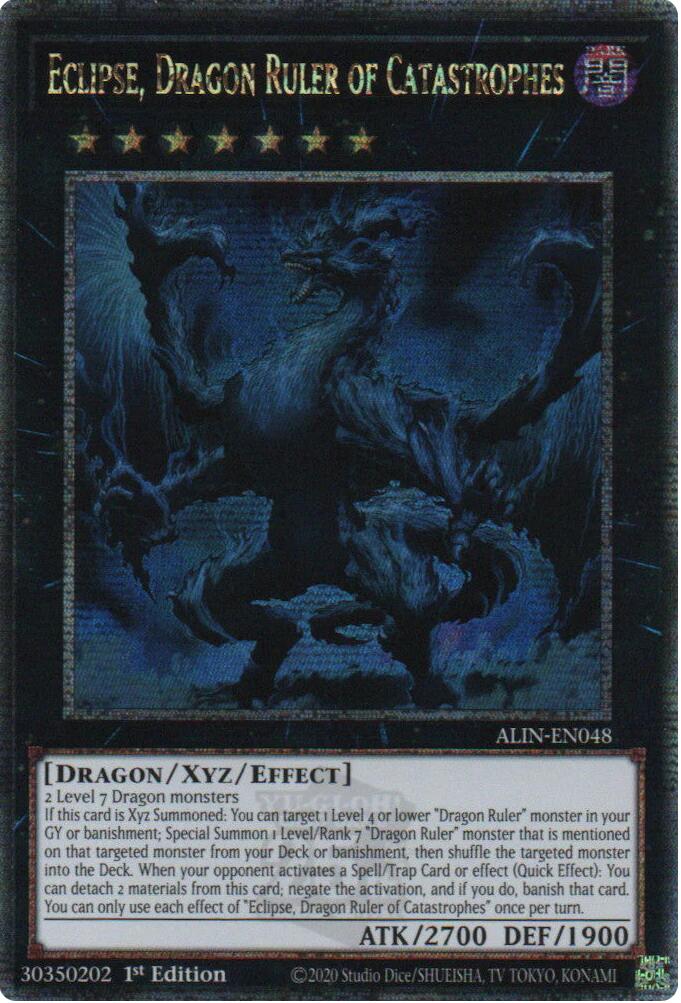 Eclipse, Dragon Ruler of Catastrophes [ALIN-EN048] Quarter Century Secret Rare | RetroPlay Games