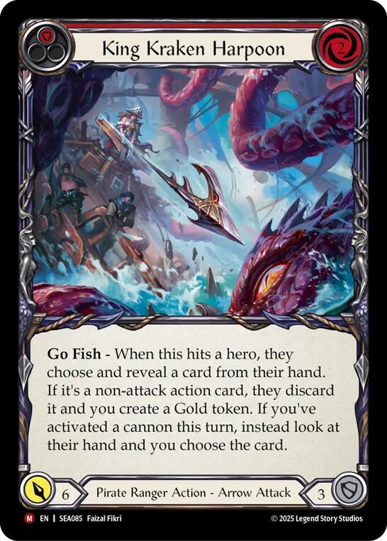 King Kraken Harpoon (Rainbow Foil) [SEA085] (High Seas)  Rainbow Foil | RetroPlay Games