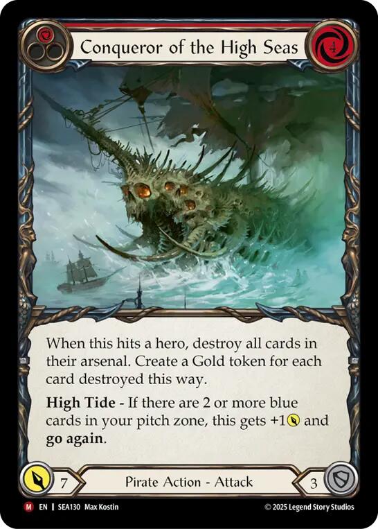 Conqueror of the High Seas (Rainbow Foil) [SEA130] (High Seas)  Rainbow Foil | RetroPlay Games
