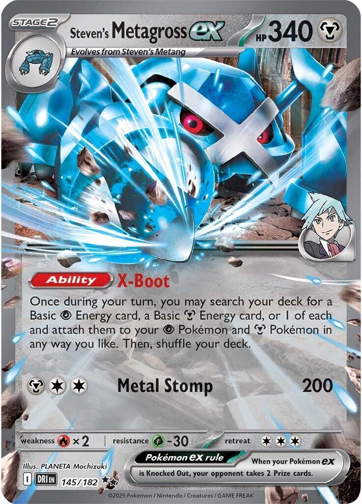 Steven's Metagross ex (145/182) [Scarlet & Violet: Destined Rivals] | RetroPlay Games