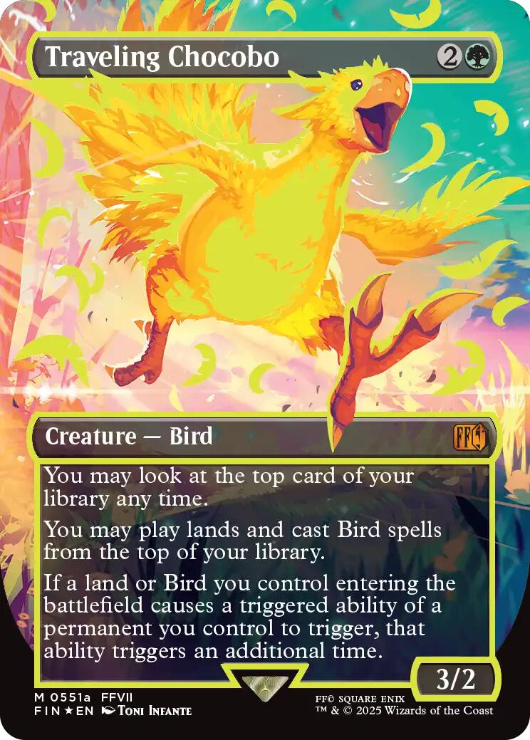 Traveling Chocobo (Borderless) (Neon Ink Yellow) [FINAL FANTASY] | RetroPlay Games