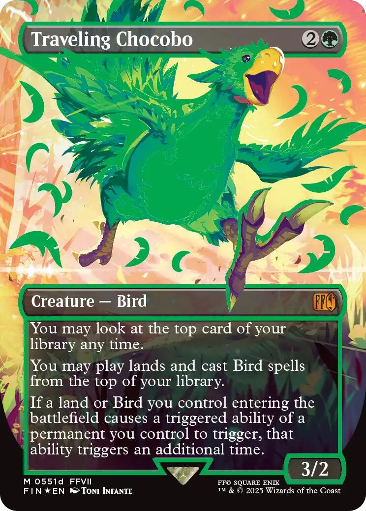 Traveling Chocobo (Borderless) (Neon Ink Green) [FINAL FANTASY] | RetroPlay Games