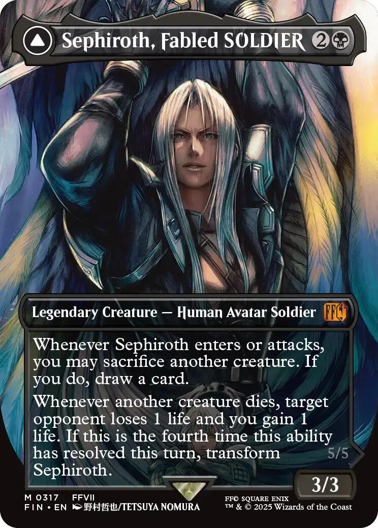 Sephiroth, Fabled SOLDIER // Sephiroth, One-Winged Angel (Borderless) (0317) [FINAL FANTASY] | RetroPlay Games