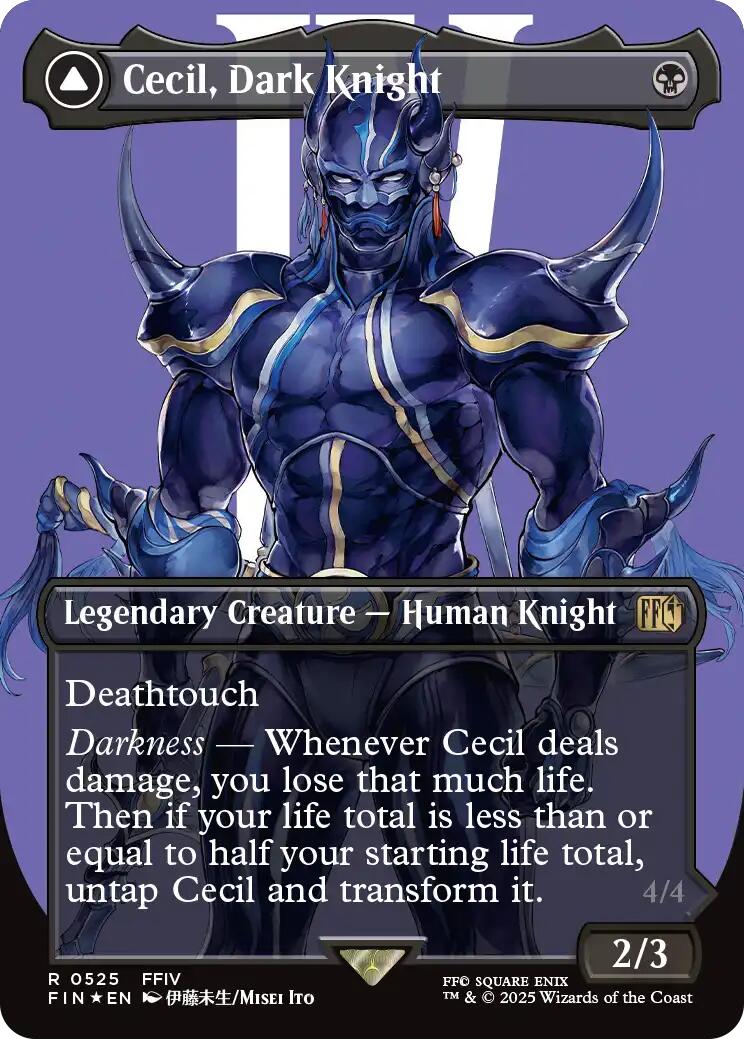 Cecil, Dark Knight // Cecil, Redeemed Paladin (Borderless) (Surge Foil) [FINAL FANTASY] | RetroPlay Games