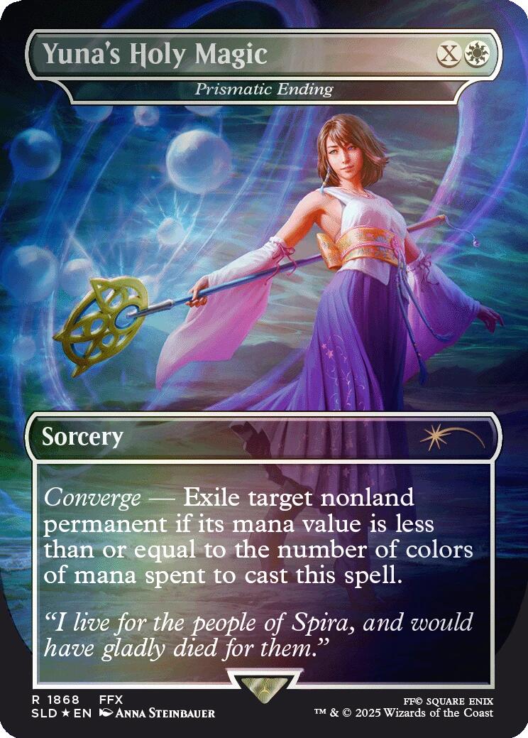 Yuna's Holy Magic - Prismatic Ending (Rainbow Foil) [Secret Lair Drop Series] | RetroPlay Games